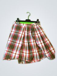 Zara Plaid Pleated Mini Skirt