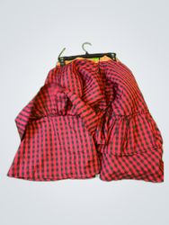 Red and Black Plaid Skirt