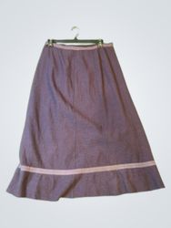 Brown Corduroy Midi Skirt