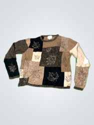 Christopher & Banks Patchwork Knit Sweater