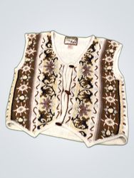 Crystal-Robe Patterned Knit Waistcoat