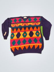 Santorina Multicolored Geometric Knit Sweater