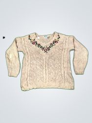Gobbie Greens Knitted Floral Sweater