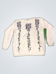 Alfred Dunner Floral Embroidered Knit Cardigan