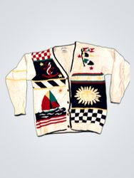 Alfred Dunner Nautical Cardigan Sweater