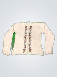 Mango Embroidered Knit Cardigan