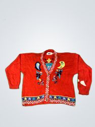 Divino Collection Embroidered Knit Cardigan