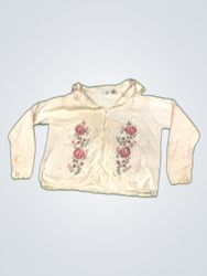 Long Sleeve Floral Embroidered Sweater