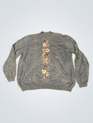 Alfred Dunner Embroidered Knit Sweater