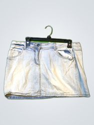 Light Wash Denim Mini Skirt