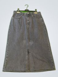 MNG Gray Denim Skirt
