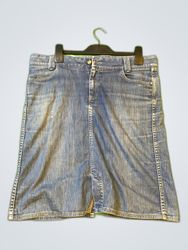 Sarah Lawrence Denim Mini Skirt