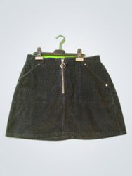 Topshop Black Corduroy Skirt