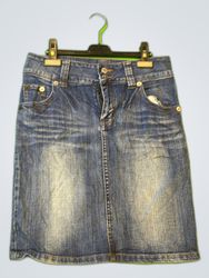 The Vintage Handmade Denim Mini Skirt