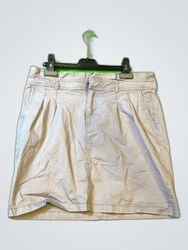 Camateu Khaki Pleated Mini Skirt