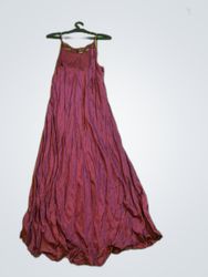 Maroon Spaghetti Strap Maxi Dress