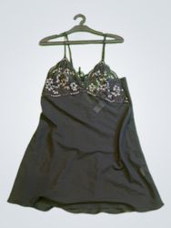 Etam Black Lace Slip Dress