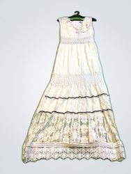 Zara White Lace Maxi Dress