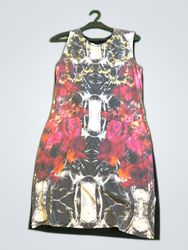 ASOS DESIGN Abstract Floral Print Mini Dress