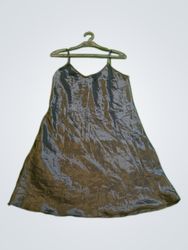 Black Satin Slip Dress