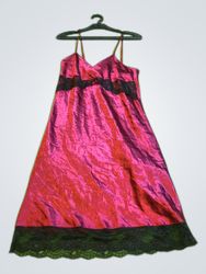 Pink Satin Slip Dress