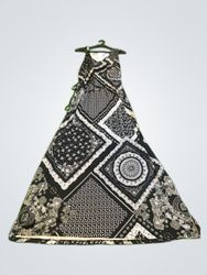 Unbranded Black and White Printed Maxi Dress