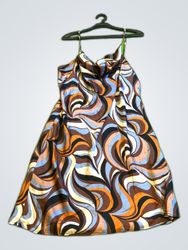Dress with Multicolored Swirl Pattern