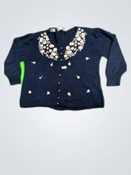 Marquise Plus Floral Embroidered Knit Cardigan