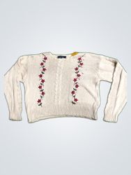 Gents Workwear Floral Embroidered Knit Sweater