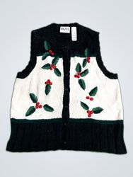 Russ Holiday Knit Cardigan Vest