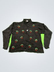 NJ Petites Black Knit Cardigan