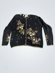 Tiara Embroidered Knit Cardigan