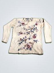 Tiara Embroidered Knit Sweater