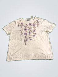 Alfred Dunner Floral Embroidered Blouse