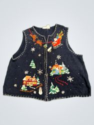 White Stag Christmas Knit Vest