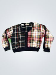 Liz Claiborne Plaid Cardigan Sweater