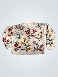 Talbots Embroidered Floral Sweater