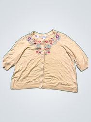 Christopher & Banks Embroidered Cardigan