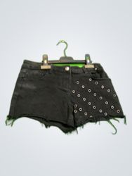 Unbranded Black Distressed Denim Shorts