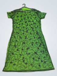 Black Sheer Sequined Midi Dress