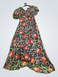 Betty Jackson Black Floral Wrap Maxi Dress