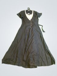 Black Maxi Dress with White Lining