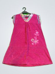 NKY Floral Embroidered Pink Dress
