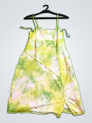 Bershka Green Tropical Print Dress