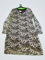 Benotti Long Sleeve V-Neck Printed Dress