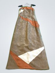 Suede Color Block Maxi Dress