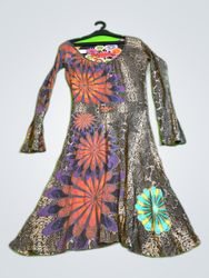 Desigual Printed Long Sleeve Maxi Dress