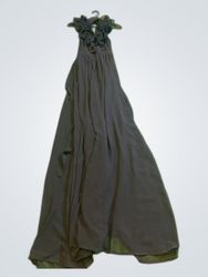 Exclusiv Black Ruffled Maxi Dress