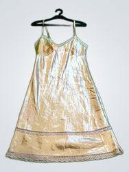 Etam Beige Satin Slip Dress
