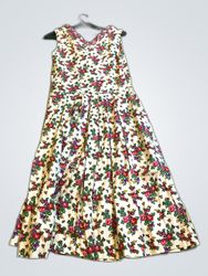 Adwoa Floral Print Sleeveless Midi Dress